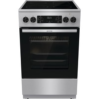 Aragaz ceramic, Gorenje, 70L, 4 zone de gatit, clasa energetica D, Inox