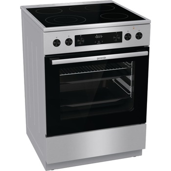 Gorenje GECS6C70XPA Aragaz cu baza ceramica, 71L, 4 zone de gatit, Clasa energetica A, Inox