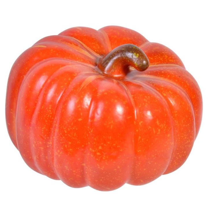 Dovleac decorativ VENITIVO ® pentru Halloween, diametru 13.5 cm, portocaliu