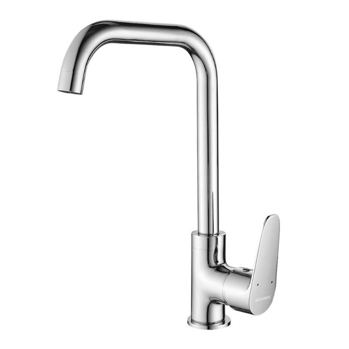 Смесител за кухненска мивка, Kuchinox BQR 065D, висок правоъгълен смесител, хром