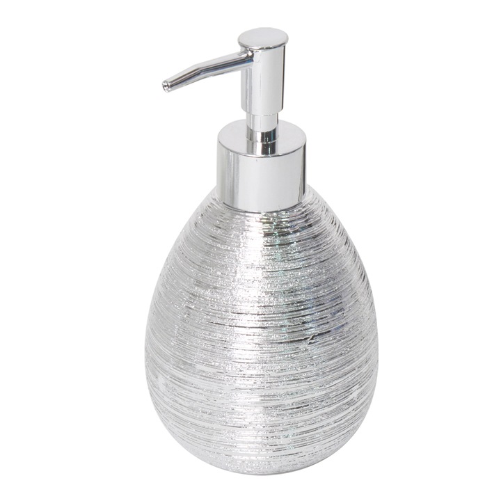 Dozator sapun lichid, Frandis, ceramica, argintiu