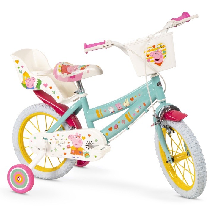 Детски велосипед 14" Peppa Pig зелен 1498 TOIMSA