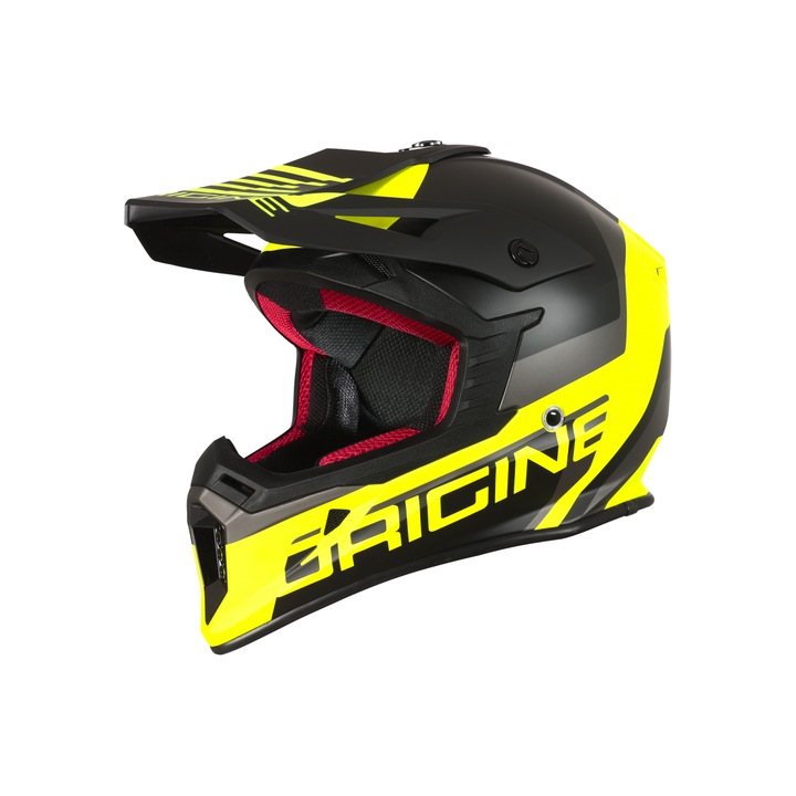 Casca motocross Origine Hero Mx, culoare negru/galben fluo, marime XS