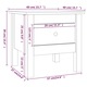 Set Mese laterale vidaXL, 2 piese, negru, 40x40x39 cm, lemn masiv de pin