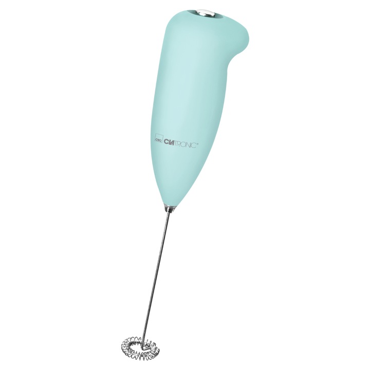 Aparat pentru spuma de lapte Clatronic, MS3089VP, spuma in cateva secunde, bauturi calde/reci, sosuri, omlete, maner izolat termic, otel inoxidabil, ideal pentru latte, ciocolata calda, cappuccino, frappe, verde pastel