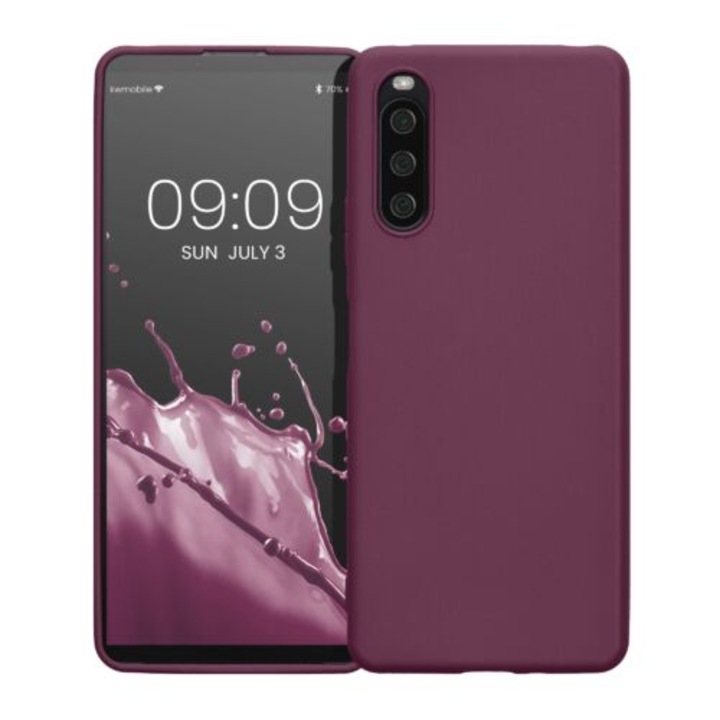 Калъф Kwmobile за Sony Xperia 10 IV, силиконов, лилав, 57800.187