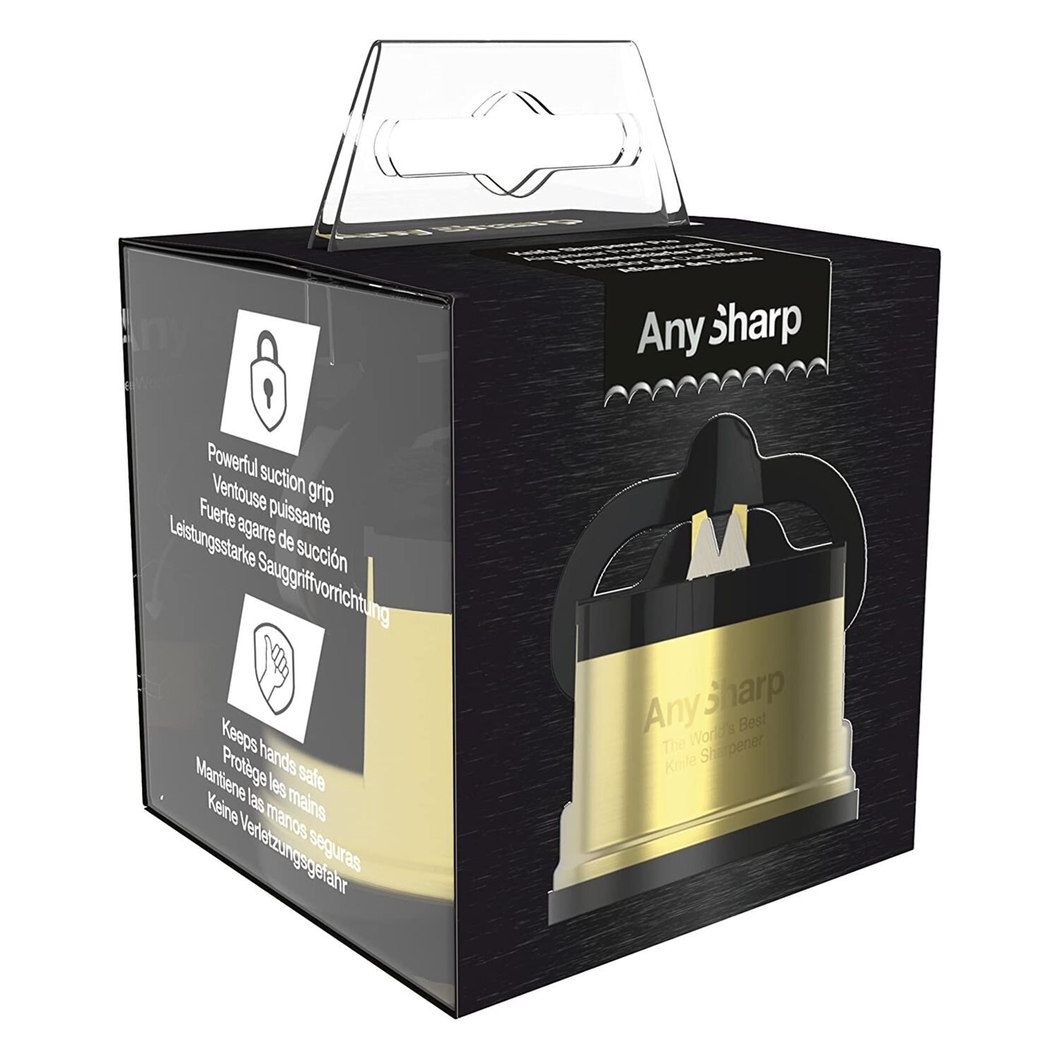 AnySharp Pro Chef Metal Knife Sharpener, Brass