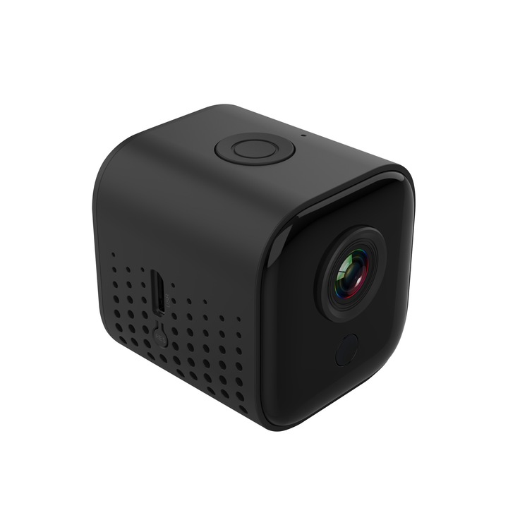 Mini camera de supraveghere Blink Mini interior, exterior video HD 1080p, vedere nocturna, transmisie live, senzor detectare miscare, configurare usoara