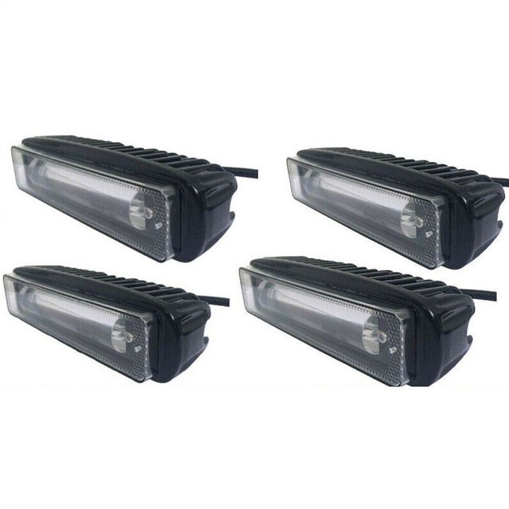 Set LED Lampa de avertizare de siguranta rosu Lumina de lucru 10V-80V 4 buc