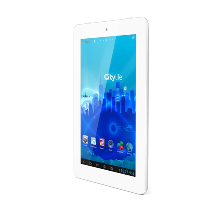 Tableta Allview City Life SuperSlim cu procesor Cortex A9 Dual-Core 1.50GHz, 7", 512MB DDR3, 8GB, Wi-Fi, Android 4.1 Jelly Bean, White
