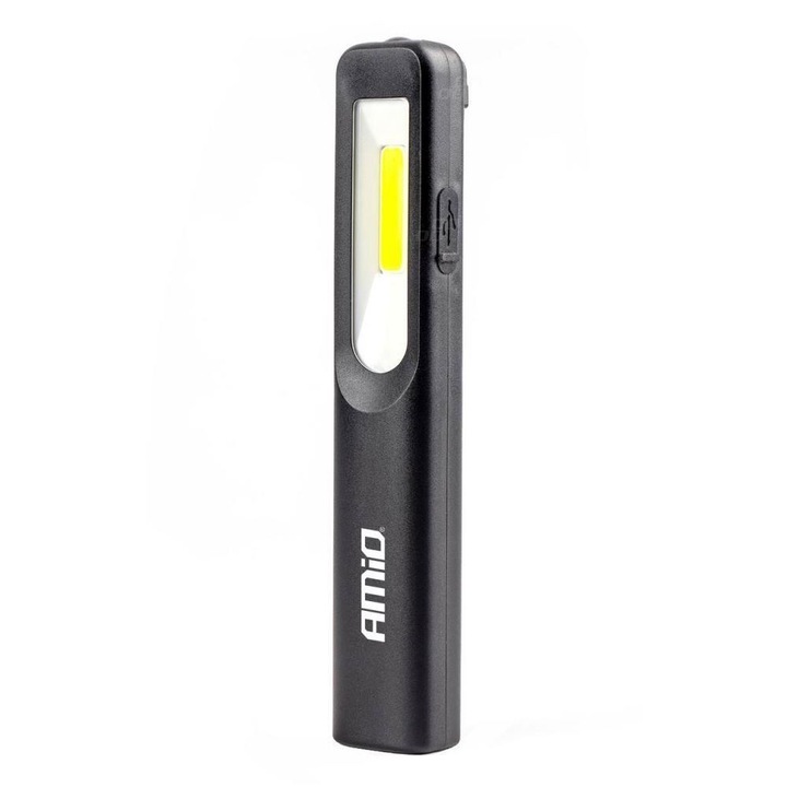 Lanterna lucru LED COB cu magnet si carlig prindere, reincarcabila USB, WT07 02817 Amio