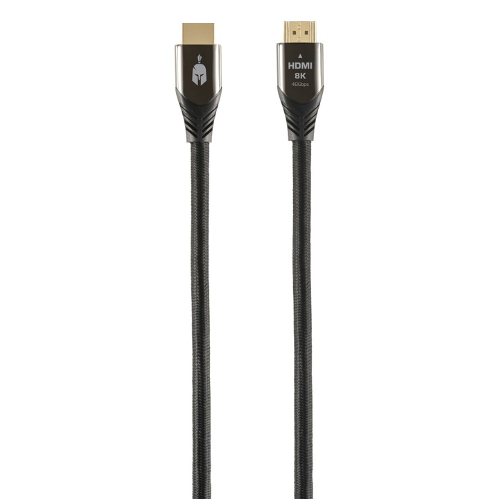 Cablu Hdmi Spartan Gear 2.1 1,5m Lungime - Aliaj De Zinc Cu Dopuri Placate Cu Aur