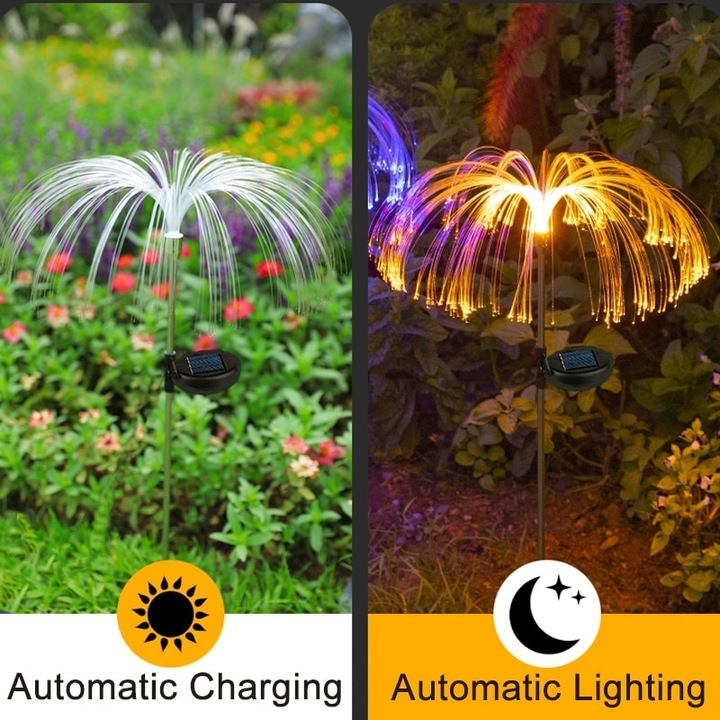 Lampi solare colorate pentru gradina, set de 2, design vintage, impermeabile, pentru interior si exterior