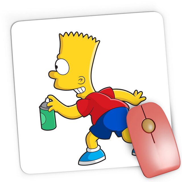 Mousepad Gaming The Simpsons Spray Son Office Sitcom Heroes Bart, 21x19 ...