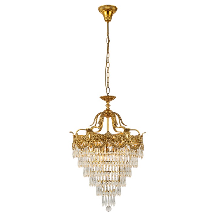 Windsor Csillár 9Xe14 Sárgaréz/Kristályok