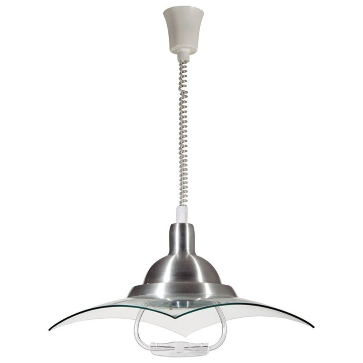 Lustra 60W, ARlight, Metal/Sticla, 41x120 cm, Alb/Argintiu