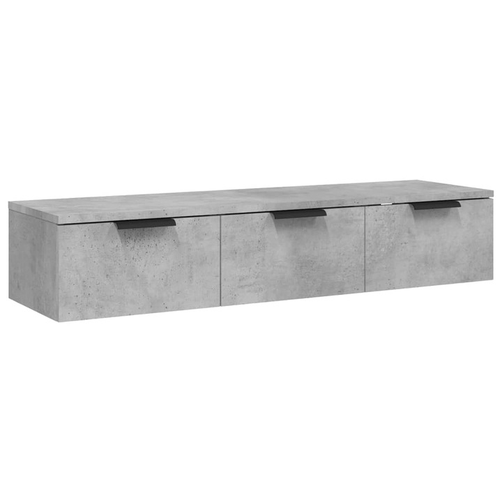 Dulap de perete vidaXL, gri beton, 102x30x20 cm, lemn compozit 15.47 kg