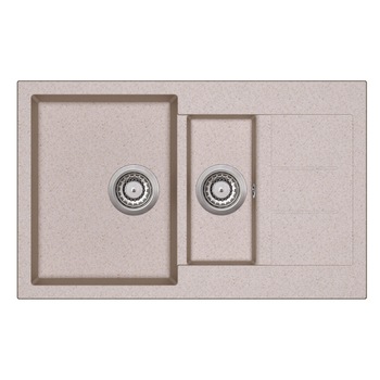 Chiuveta bucatarie EVIDO 105573 Cubo 6S, compozit granit, 800x500x200 mm, culoare nisip