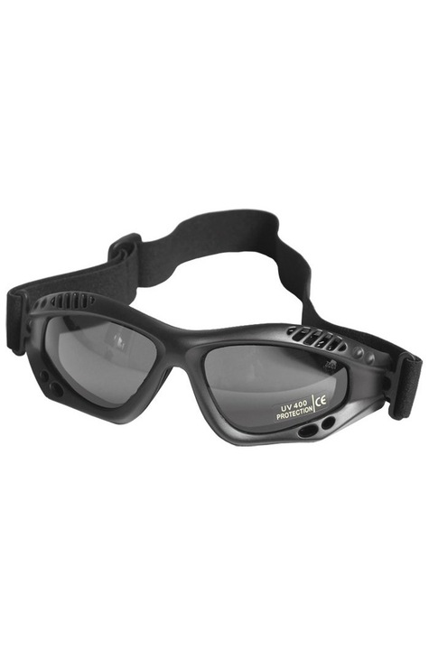 Ochelari Commando Air Pro Fumurii Negrii, Culoare uniforma, Shield, Universala, Negru