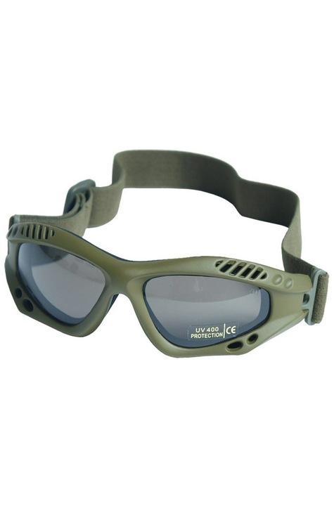 Ochelari Commando Air Pro Fumurii Oliv, Culoare uniforma, Shield, Universala, Oliv