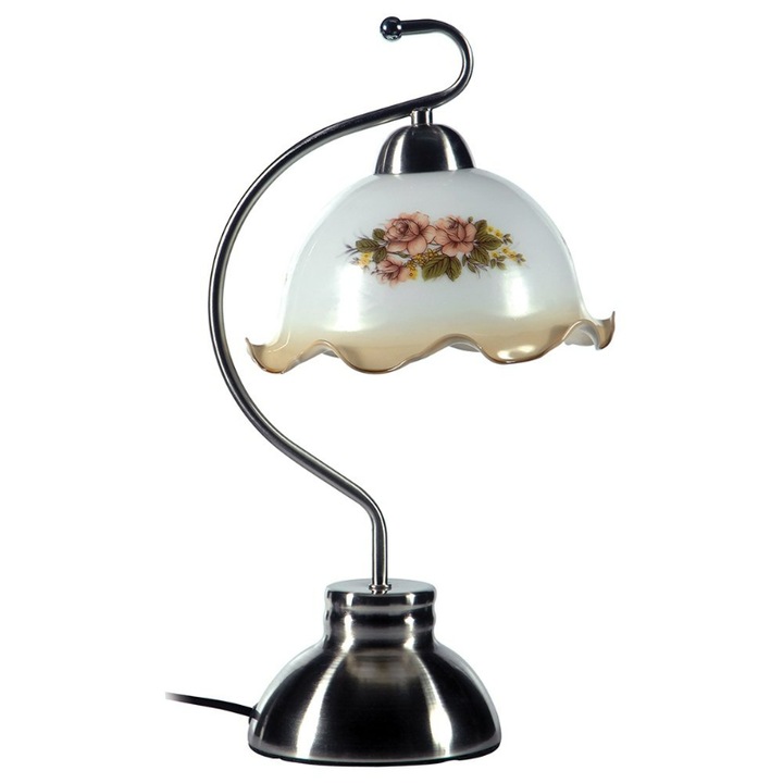 Lampa 40W, ARlight, Metal/Sticla, 20x43 cm, Argintiu/Alb