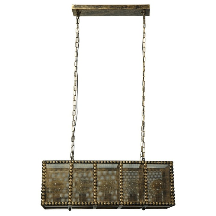 Lustra suspendata ARlight, Design vintage, Metal, Auriu