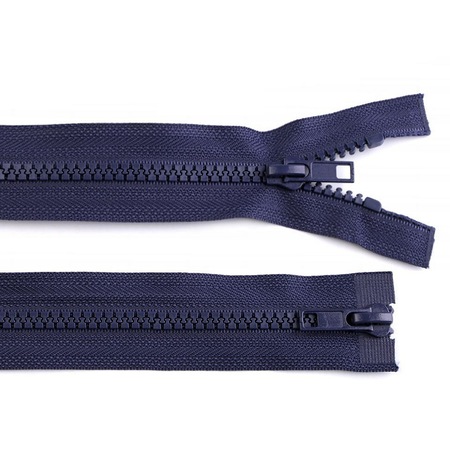 Fermoar plastic detasabil, 2 cursoare, lungime 90 cm, Bleumarin