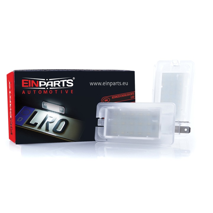 2 db EinParts Automotive belső LED lámpa Hyundai / Kia-hoz, 12V, 6000K, átlátszó készlet