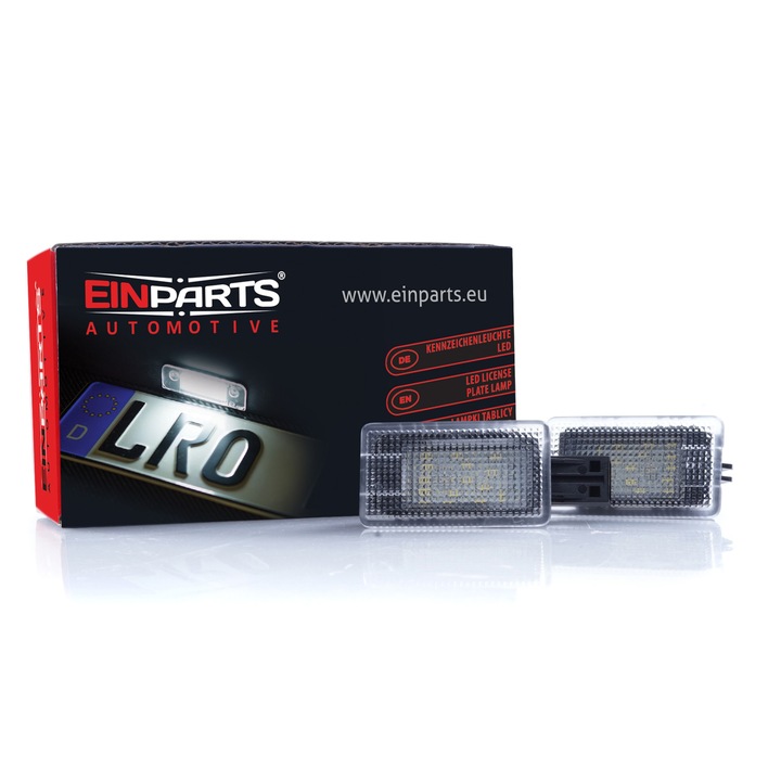 2 db EinParts Automotive belső LED lámpa Volvóhoz, 12V, 6000K, fekete