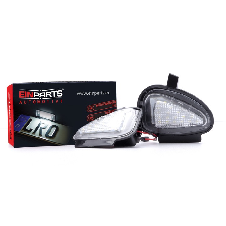 Set 2 x Lampa LED oglinda laterala EinParts Automotive pentru VW, 12V, 6000K, Negru