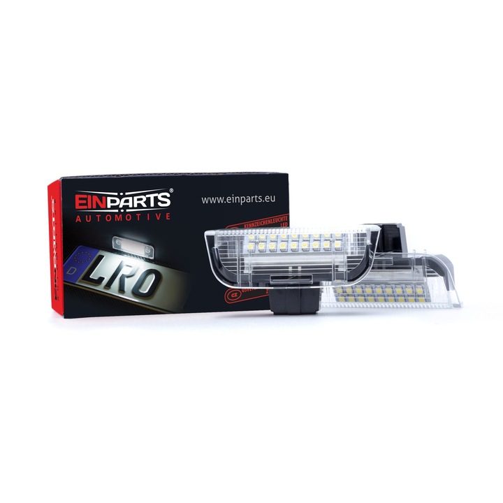 Set 2 x Lampa LED interior auto EinParts Automotive, Compatibilitate multipla, 12V, 6000K, Transparent