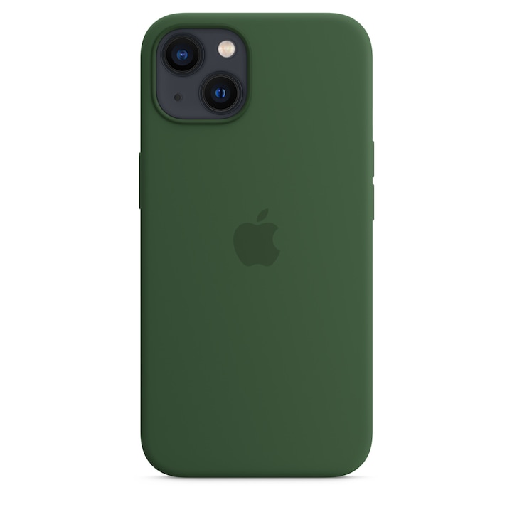 Силиконов Калъф Apple за iPhone 14, Удароустойчив, Тъмнозелен
