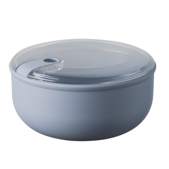 Cutie alimentara rotunda mare Pull Box 20,5x20,5x10 cm.1,8 lt periwinkle