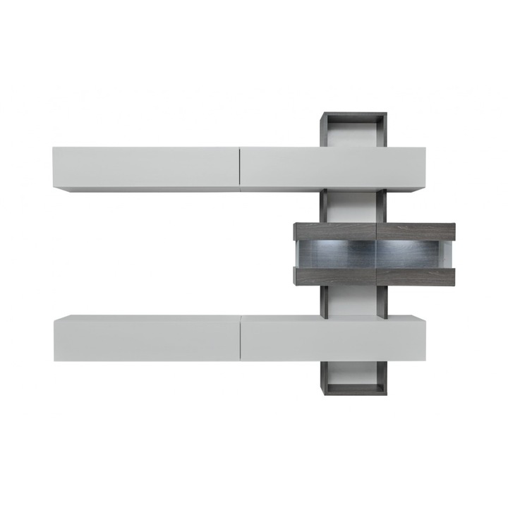 Set living Tokyo, 7 piese, 230x35x180cm, alb