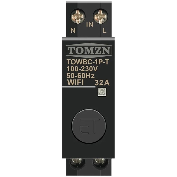Смарт автоматичен предпазител TOMZN TOWBC-1P-T Монофазен, Wi-Fi, Тип прекъсвач, 32A, Съвместим с Tuya / Smart Life