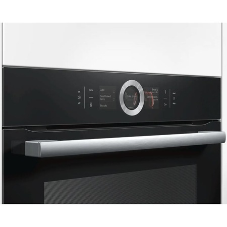 Cuptor incorporabil Bosch HBG6764B1, Electric, Multifunctional, 71 l, Autocuratare pirolitica, AddSteam, PerfectBake, 4D Hotair, Clasa A+, negru