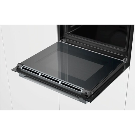 Cuptor incorporabil Bosch HBG6764B1, Electric, Multifunctional, 71 l, Autocuratare pirolitica, AddSteam, PerfectBake, 4D Hotair, Clasa A+, negru