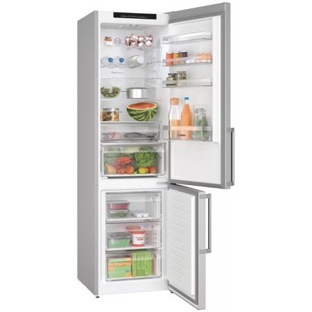 Combina frigorifica Bosch KGN39VIBT, 363 l, NoFrost, PerfecFit Clasa B, H 203 cm, Inox AntiAmprenta