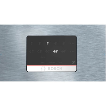 Combina frigorifica Bosch KGN56XIDR, 508 l, NoFrost, PerfectFir, Iluminare LED, Clasa D, H 193 cm, Inox AntiAmprenta