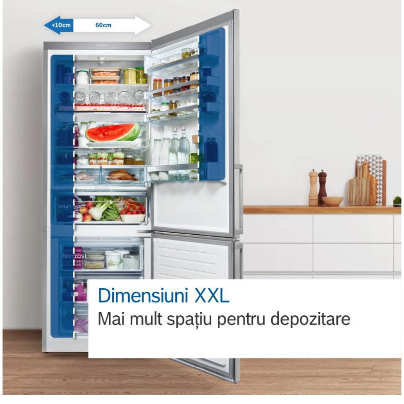 Refrigerador Bosch bottom freezer Inox KGN56XIDR 508 Lt