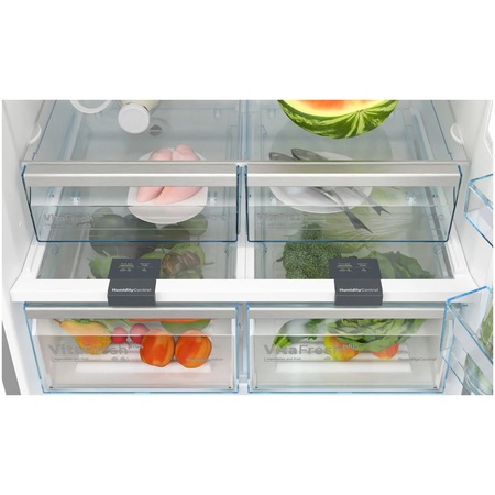 Combina frigorifica Bosch KGN86AIDR, 631 l, NoFrost, PerfectFit, Iluminare LED, Clasa D, H 186 cm, Inox AntiAmprenta