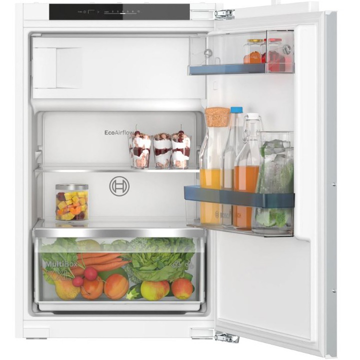 Хладилник за вграждане Bosch KIL22VFE0, 119 л, Клас Е, EcoAirflow, LED осветление, С една врата, 87 см