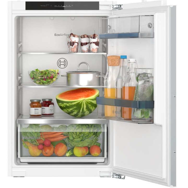 Хладилник за вграждане Bosch KIR21VFE0, 136 л, Клас E, EcoAirflow, LED осветление, С една врата, H 87 см