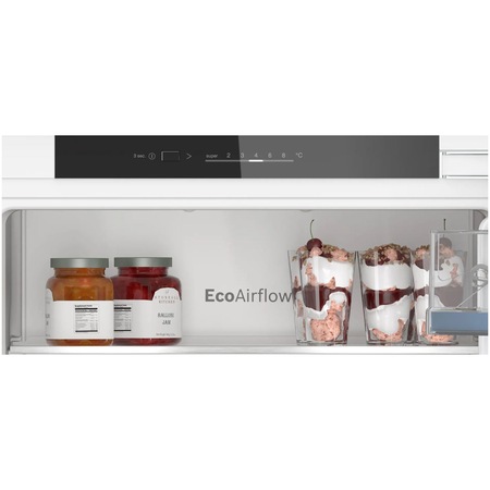 Frigider cu o usa incorporabil Bosch KIR31VFE0, 165 l, EcoaAirflow, Iluminare LED, Clasa E, H 102 cm