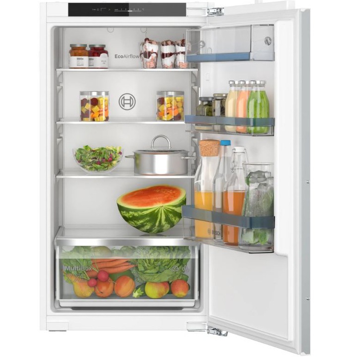 Хладилник за вграждане Bosch KIR31VFE0, 165 л, Клас E, EcoaAirflow, LED осветление, С една врата, H 102 см