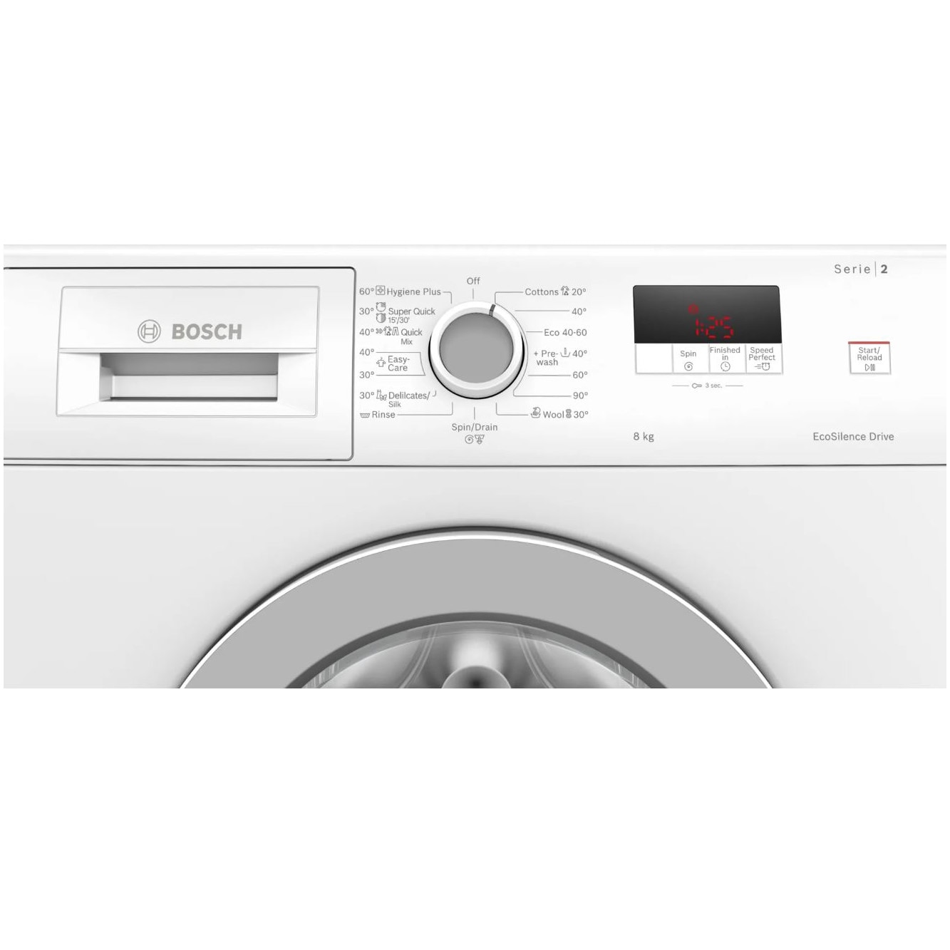 Masina de spalat rufe Bosch WAJ24065BY, 8 kg, 1200 RPM, Motor EcoSilence Drive, Clasa C, Alb