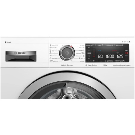 Masina de spalat rufe Bosch WAX32K03BY, 10 kg, 1600 RPM, Motor EcoSilence Drive, I-DOS, 4D Wash System, Clasa B, Alb