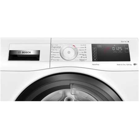 Пералня със сушилня Bosch WDU8H543EU, Пране 10 кг/Сушене 6 кг, 1400 об/мин, Home Connect, AutoDry, Клас D, Бял
