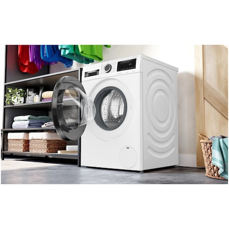 Masina de spalat rufe Bosch WGG14201BY, 9 kg, 1200 RPM, Motor EcoSilence Drive, SpeedPerfect, VarioDrum, Clasa A, Alb