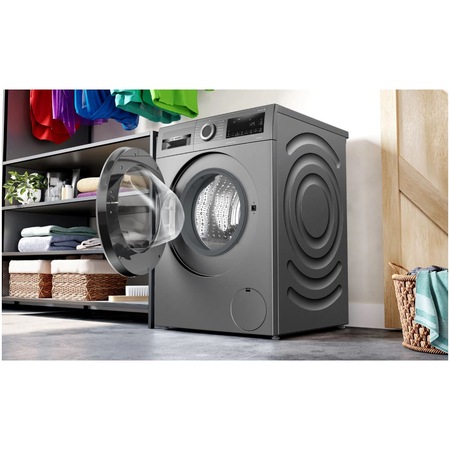 Masina de spalat rufe Bosch WGG2440REU, 9 kg, 1400 RPM, Motor EcoSilence Drive, SpeedPerfect, VarioDrum, Clasa A, Gri